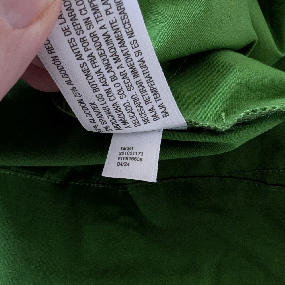 NWT Kate Spade x Target Short Sleeve Midi Shirtdress Green - Picture 10 of 10